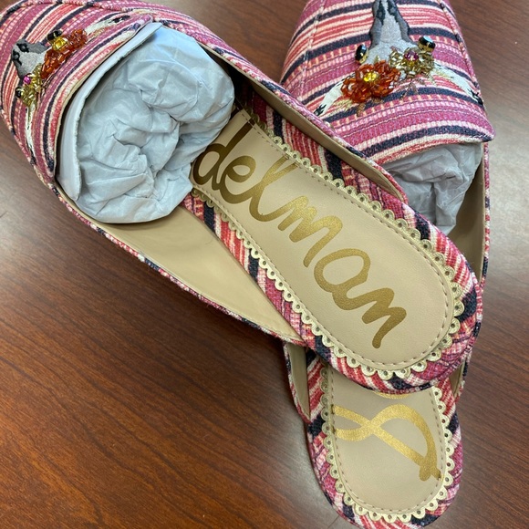 🐮🌸Sam Edelman Pink Serape Mules🌸🐮 - Picture 3 of 6